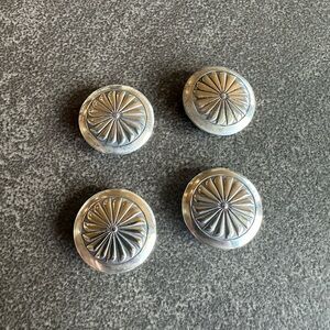 Vintage Sterling Silver Button Covers